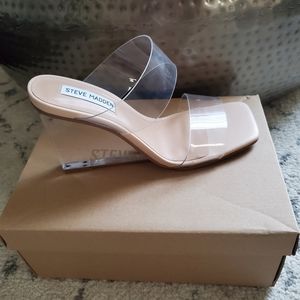 NEW Steve Madden clear wedge
